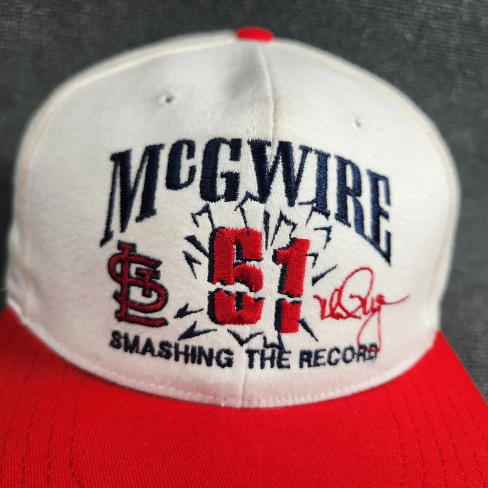 Vintage St Louis Cardinals Hat Men Snapback Mark Mcguire‎ Homerun Twins USA Made